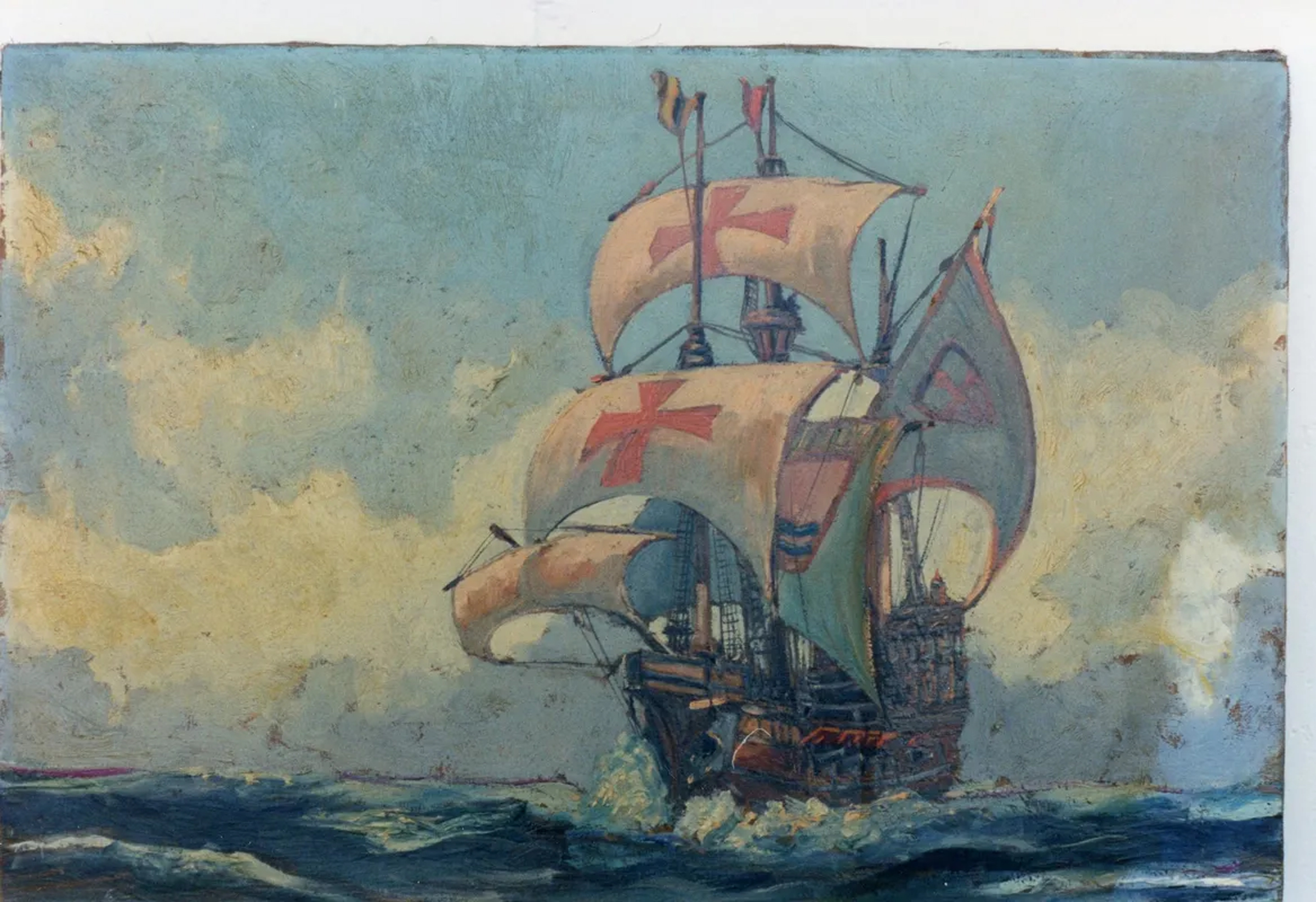 Damaged painting — before restoration #12