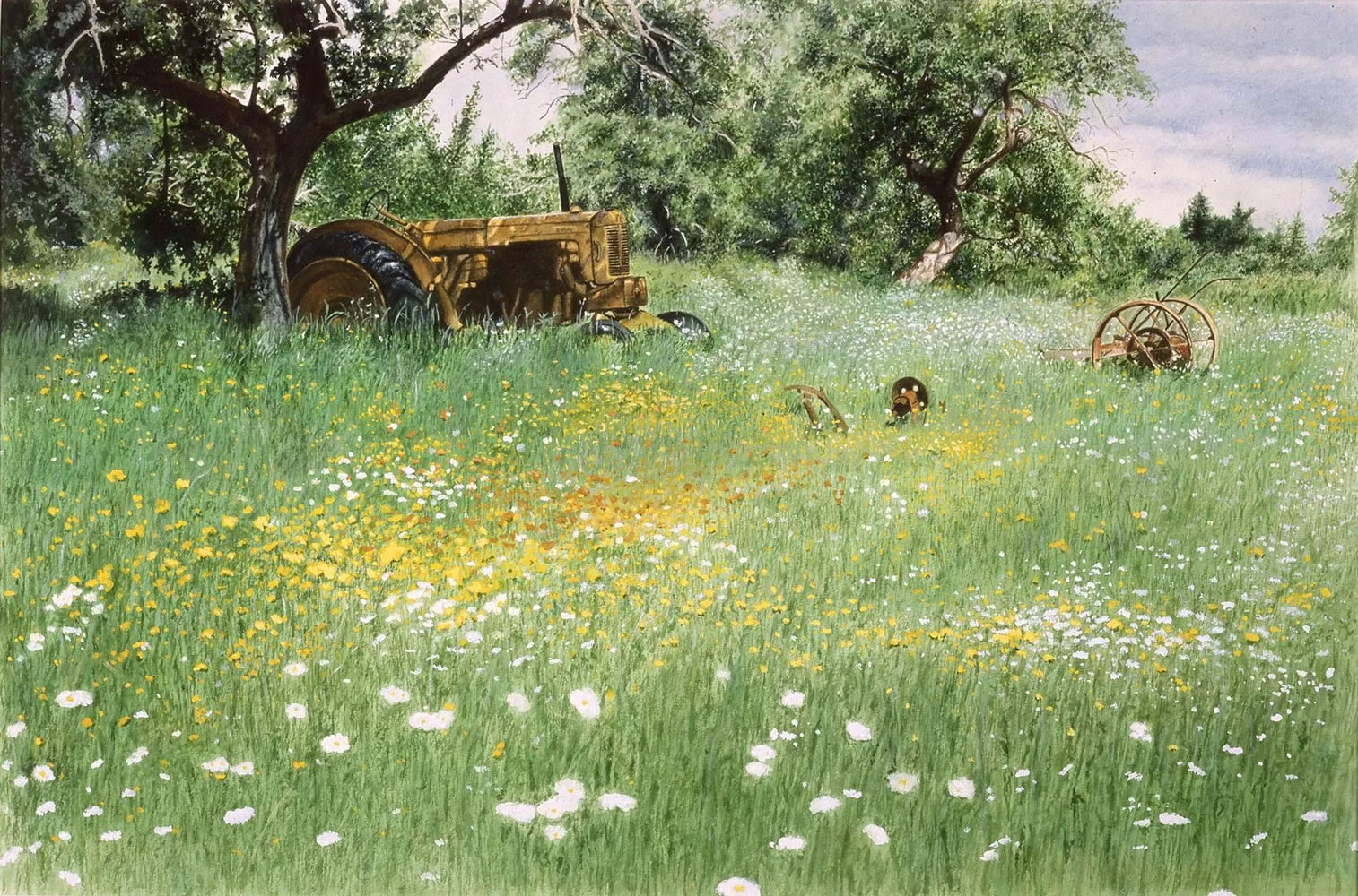 Grandfather’s Farm — original watercolor by Candace Savinelli